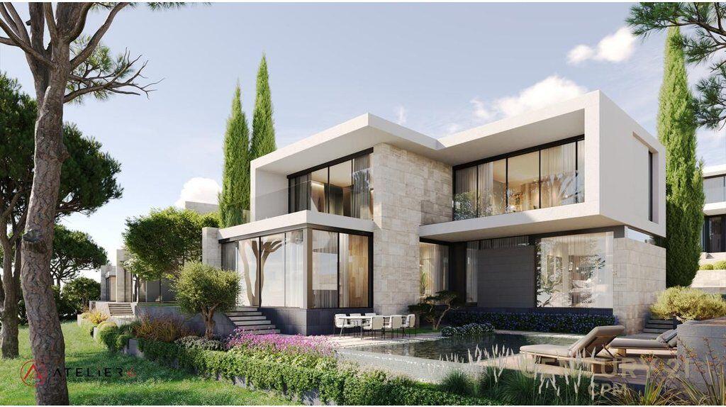 WE SELL SUPER APARTMENT 3+1+2 + YARD IN THE RESIDENCE "CRYSTAL LAKE", BY THE LAKE OF FARKË
