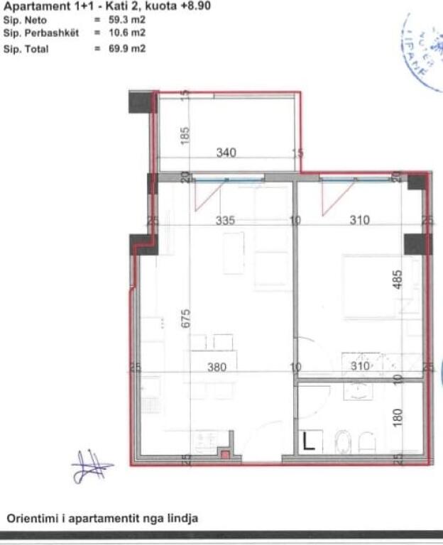 Appartamento 1+1 in Vendita in Via Kavaja, Vicino al Centro Globe (ID 41111179)