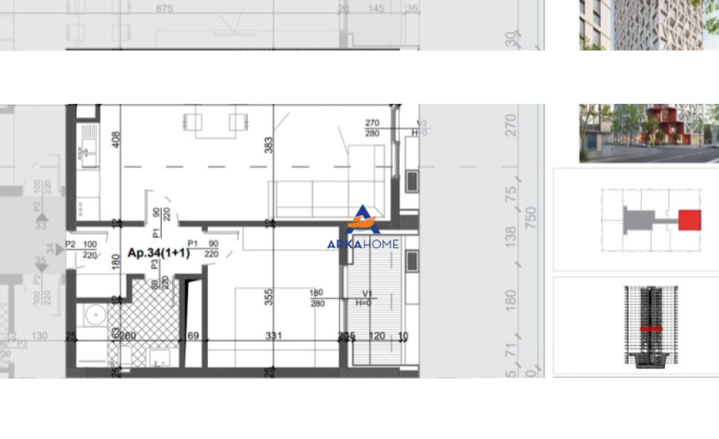 IN VENDITA APPARTAMENTO 1+1+BALCONE "FILIGREE TOWER, VIA XHANFIZE KEKO" 174.680 EURO