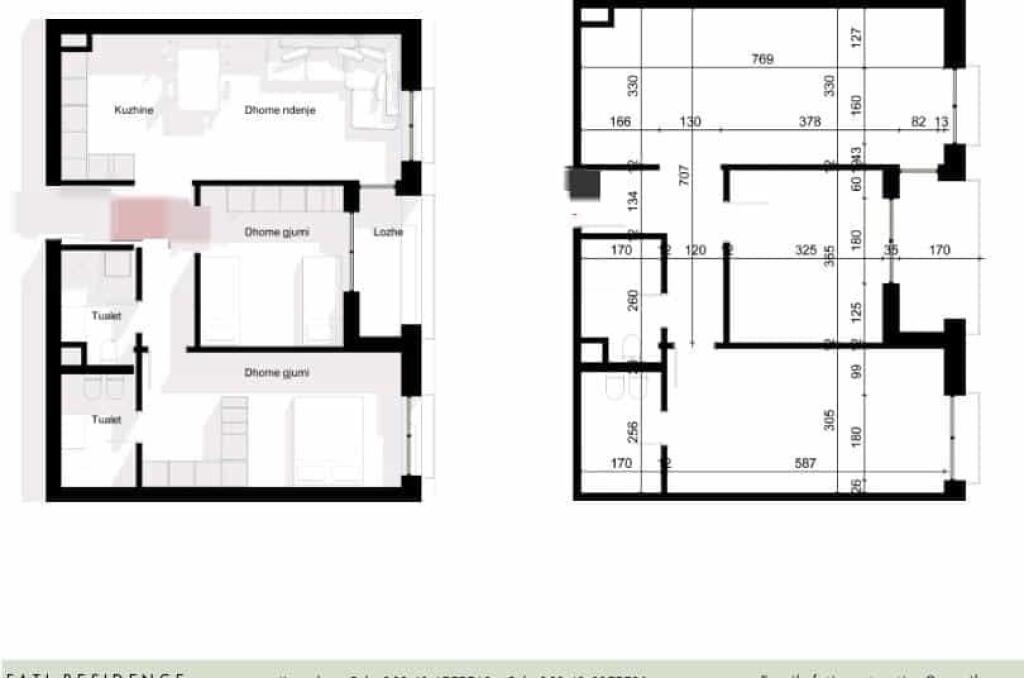 Appartamento in vendita 2+1 a Paskuqan (ID B120745) Tirane