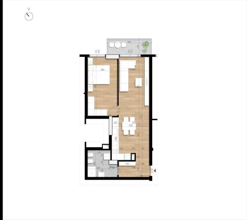 SHITET APARTAMENT 1+1 FUSHA E AVIACIONIT 128.000 EURO