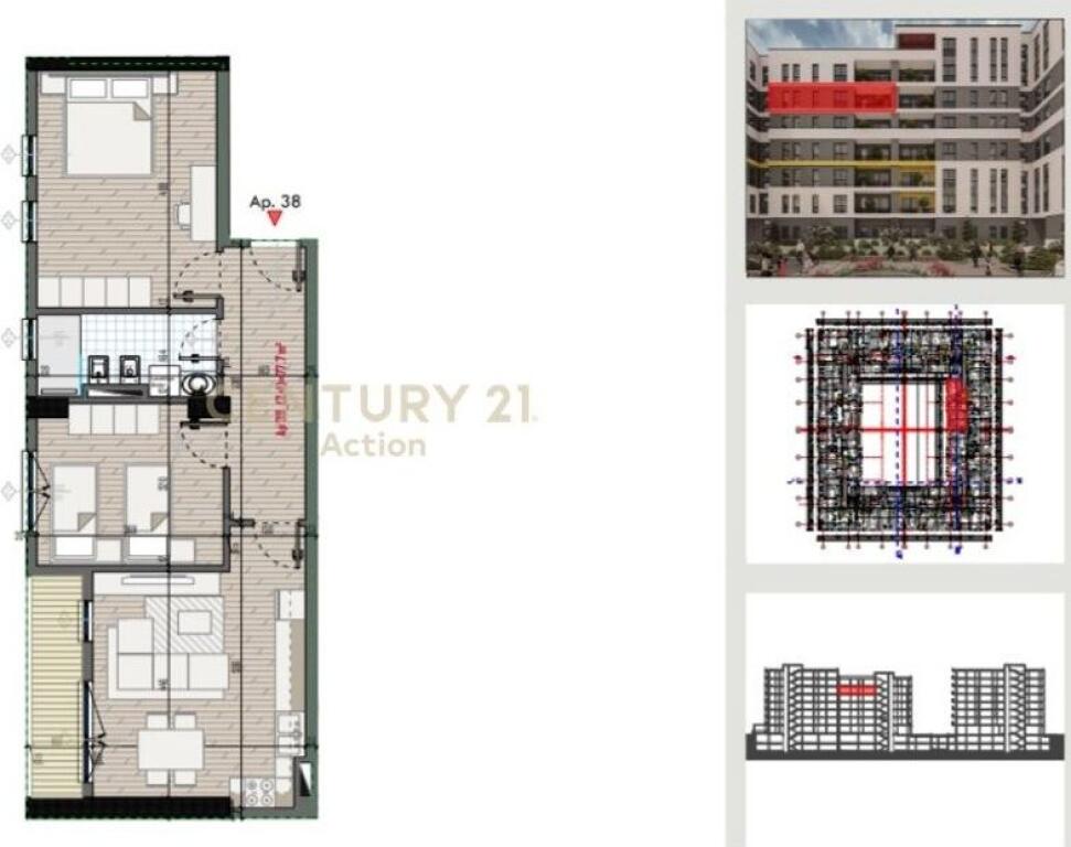 SHESIM APARTAMENT 2+1,UNIVERS CITY-QTU! 108,000 €