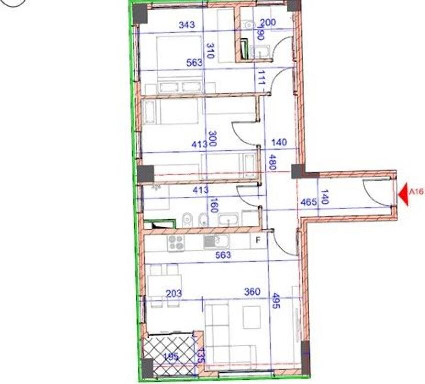 Appartamento 2+1+2WC in Vendita Vicino al Nuovo Boulevard, vicino a SPAK a Tirana (ID 41211854)