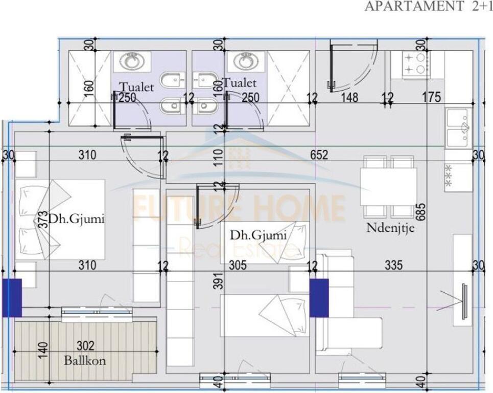 For sale, Apartment 2+1+2, Tirana Entry 2, Tirana