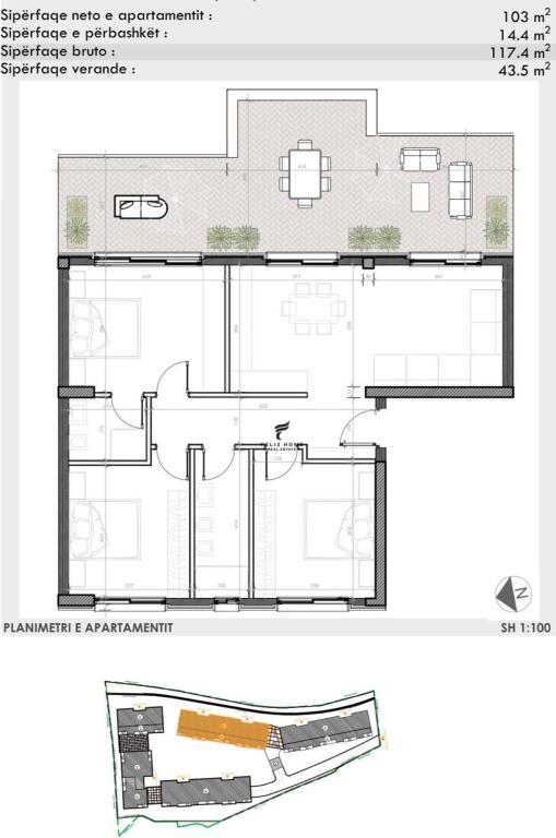 FOR SALE APARTMENT 3+1+2 TEG 278,300 EURO