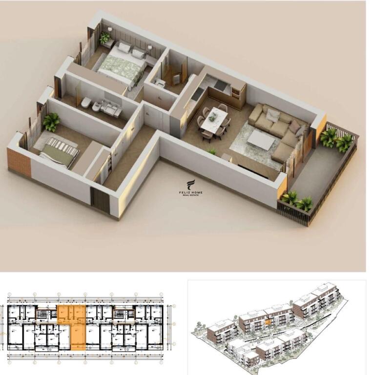FOR SALE APARTMENT 2+1+2 TEG 212,400 EURO