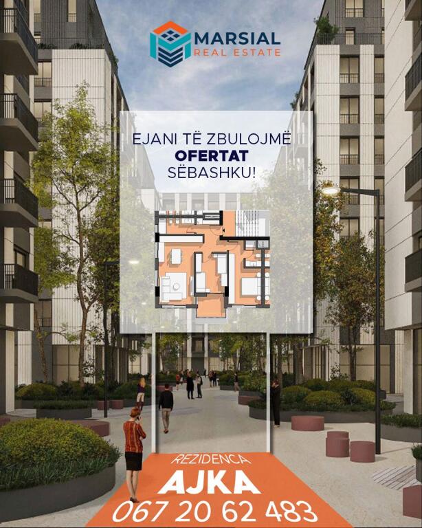 Appartamento 2+1 in vendita, Residenza Ajka, Via 5 Maji, Tirana