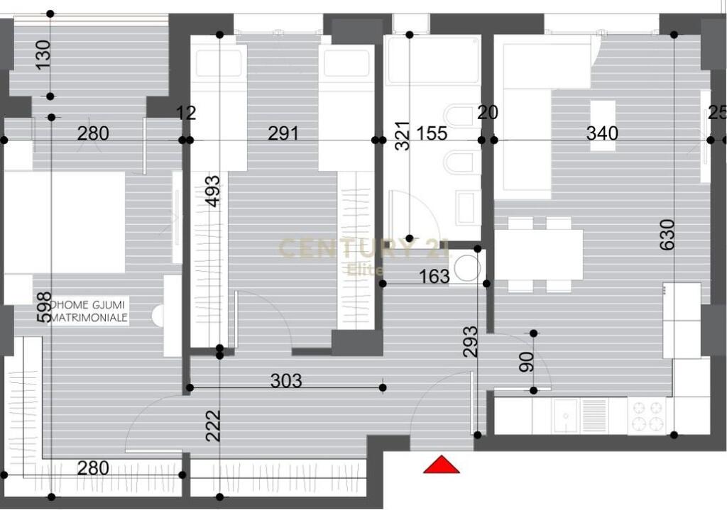 Shitet, Apartament 2+1+Post Parkimi, Kamez