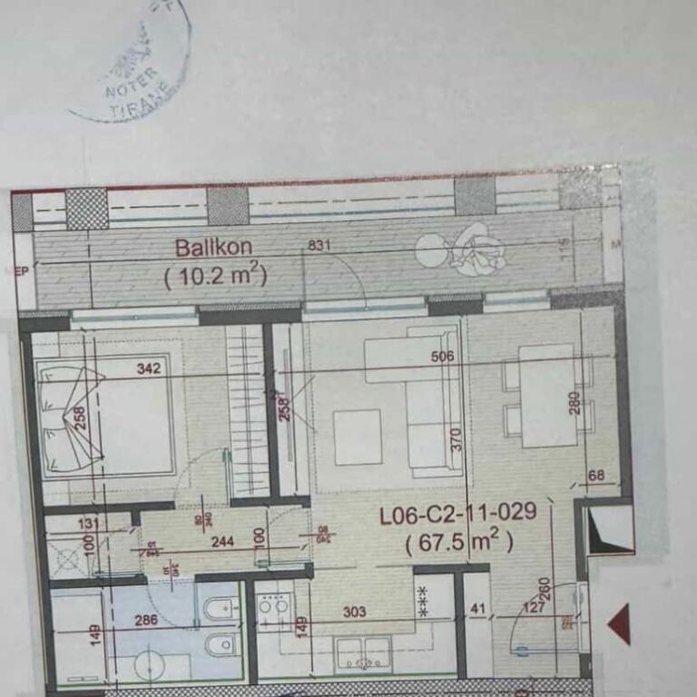 VENDESI APPARTAMENTO 1+1 ZOGU ZI 143.000 EURO