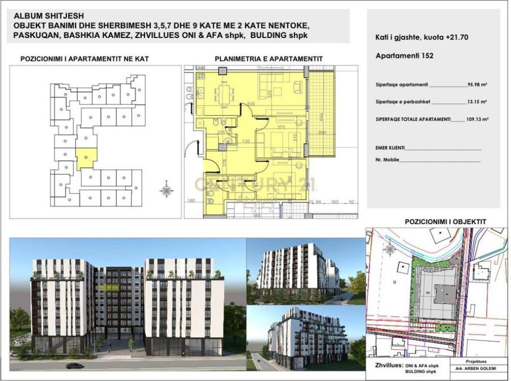 SHITET APARTAMENT 2+1+2+GARDEROB TEK BELFIORE RESIDENC 2 !