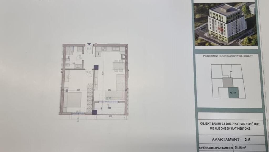 Shitet Super Apartamenti 1+1 ne Paskuqan ne Faze Ndertimi