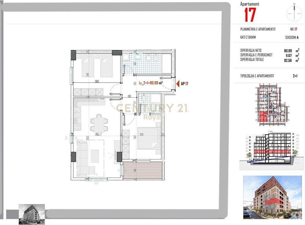 SHITET APARTAMENT 2+1+2 NE PASKUQAN