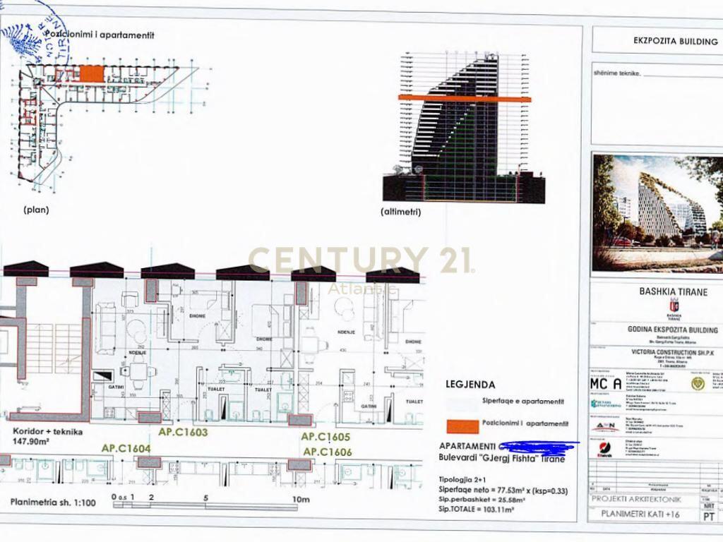 Ish Ekspozita , 2+2 For Sale in Ish Ekspozita, Tirana - 371196€ | 103.11 m² 371,196 €