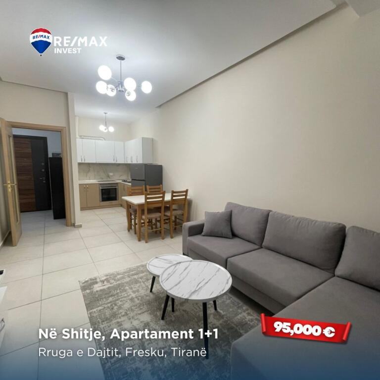 Apartment 1+1 for sale in Fresk, along Dajti road.