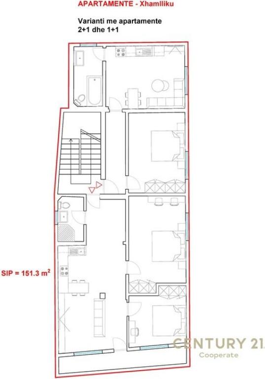 SHESIM GODINË KOMERCIALE 4-KATËSHE NË QENDËR TË XHAMLLIKUT 1,360,000 €