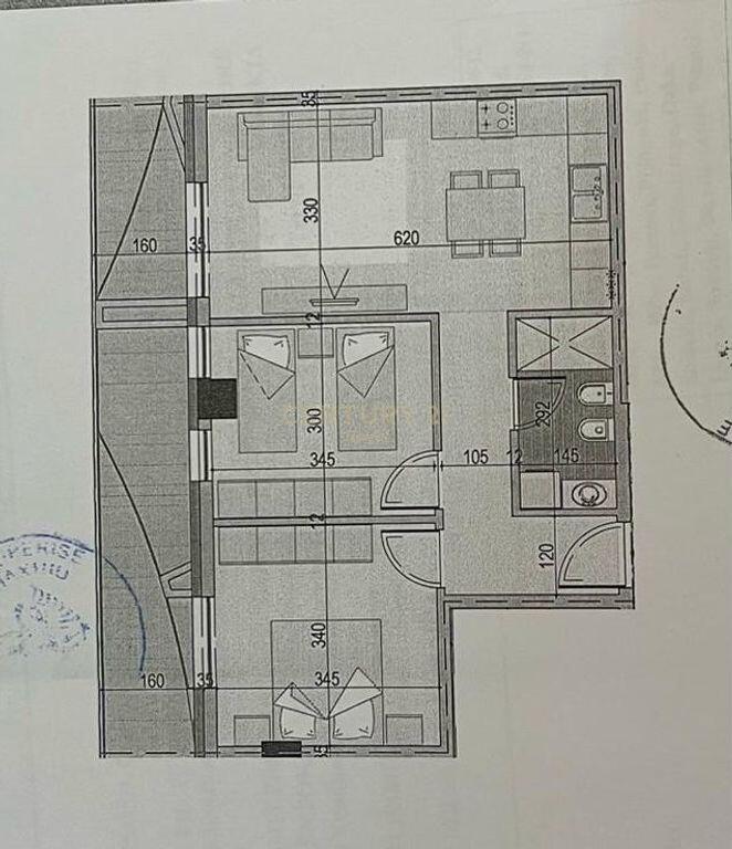 Apartament 2+1 Me Qira në Rruga Mine Peza, në Residencën Golden Tower Tiranë