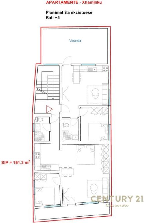 SHESIM GODINË KOMERCIALE 4-KATËSHE NË QENDËR TË XHAMLLIKUT 1,360,000 €