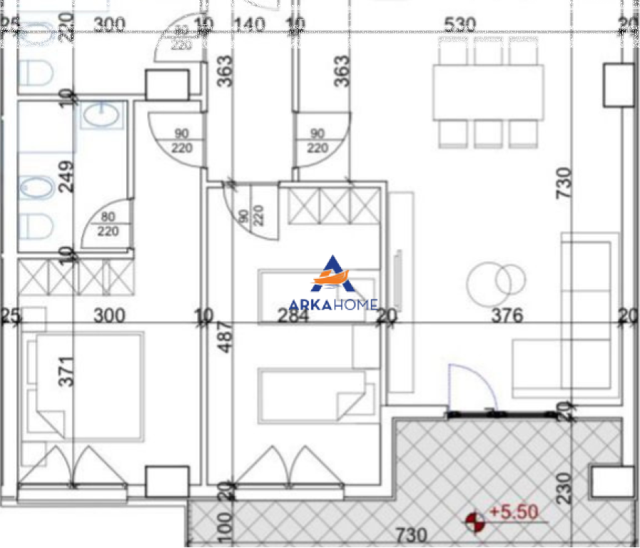 FOR SALE APARTMENT 2+1+BALCONY "DRITAN HOXHA STREET, LAPRAK" 187,040 EURO