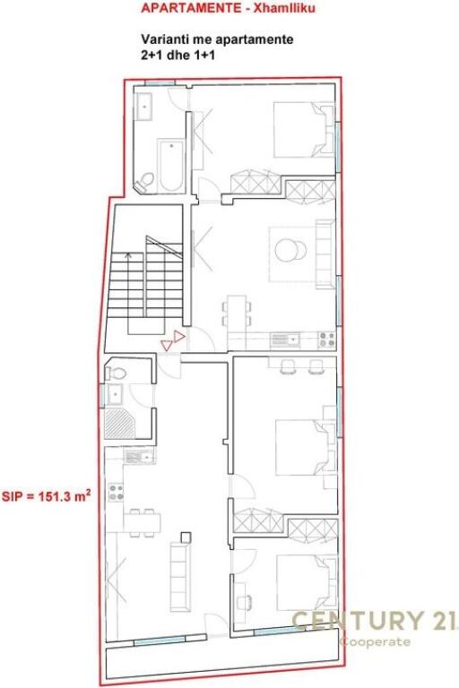 SHESIM GODINË KOMERCIALE 4-KATËSHE NË QENDËR TË XHAMLLIKUT 1,360,000 €