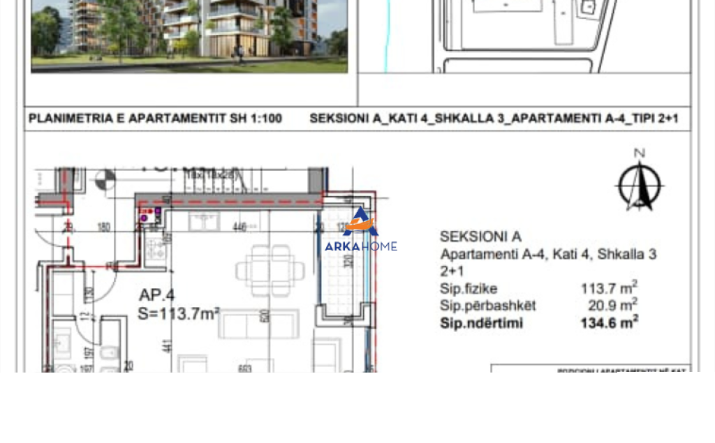 SHITET APARTAMENT 2+1+BALLKON "VLORË, LUNGO MARE" 390.340 EURO