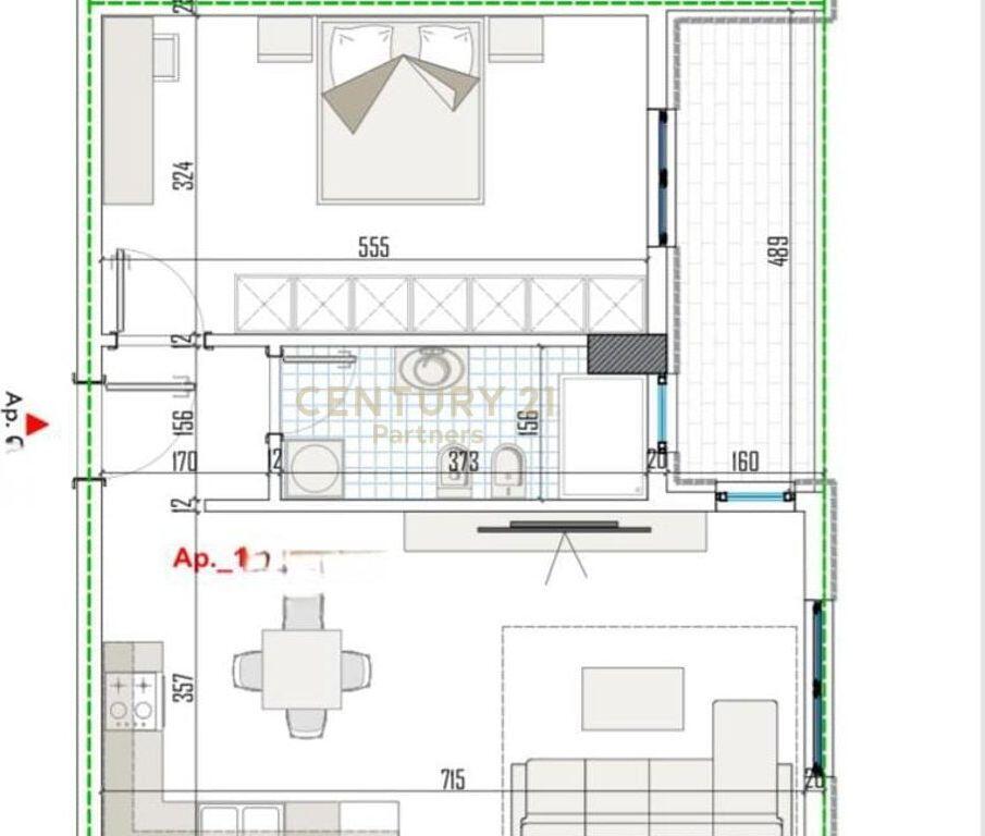 SHESIM APARTAMENT 1+1 TEK APOLLO RESIDENCE, Paskuqan!