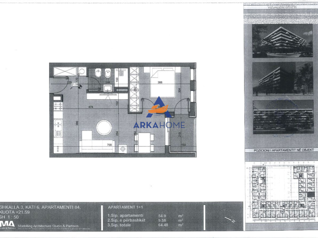 FOR SALE APARTMENT 1+1+BALCONY "KAMEZ" 45,136 EURO