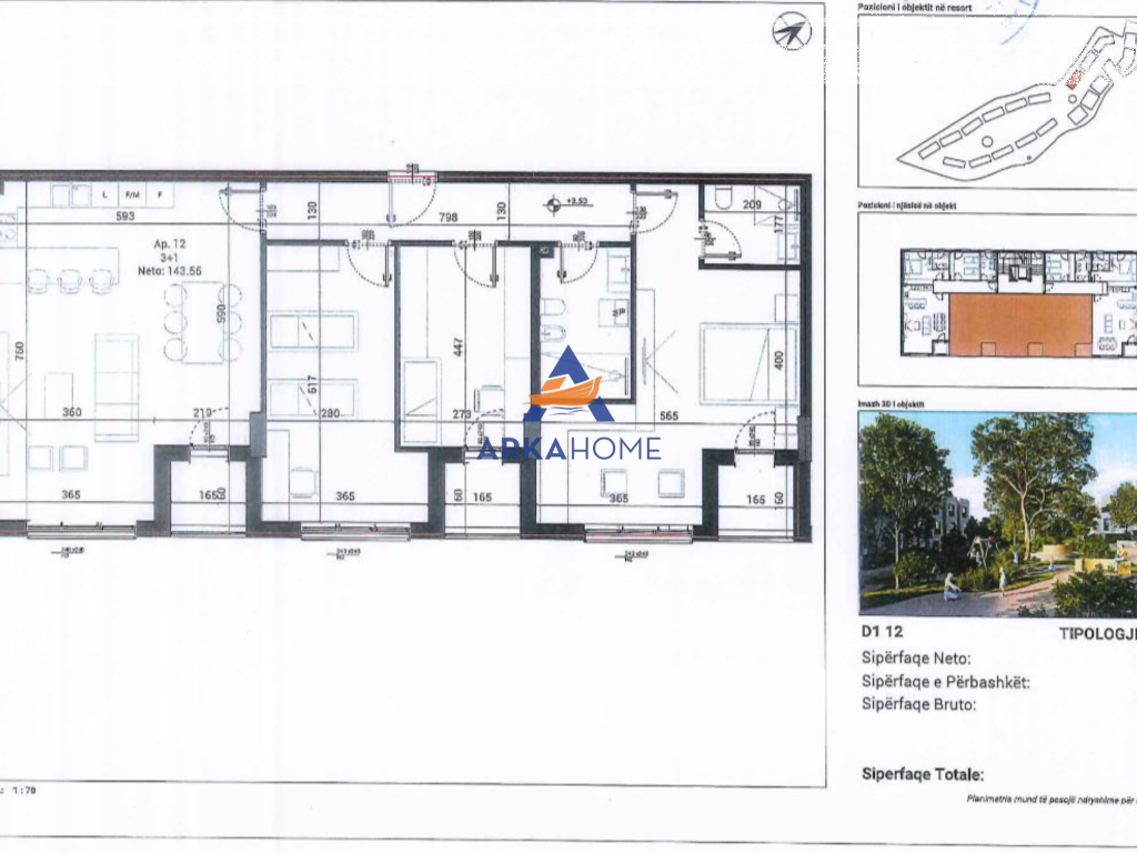 VENDESI APPARTAMENTI 2+1+VERANDA E 3+1+VERANDA "MJULL, BATHORE" 245.106 EURO E 304.902 EURO
