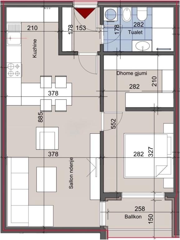 🏡Appartamento 1+1 con guardaroba in vendita | 📍Ora Verticale, Via Muhamet Gjollesha