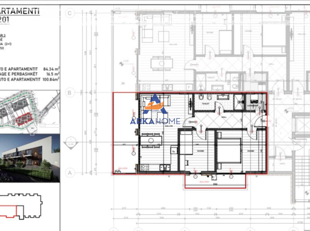IN VENDITA APPARTAMENTO 2+1+ BALCONE "VIA PICALLVE, VILLAGGIO NUOVO VICINO A SAUK" 156.302 EURO