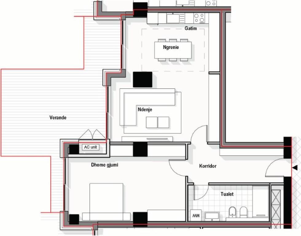 Shitet Apartament 1+1 – Bulevardi i Ri, Tiranë