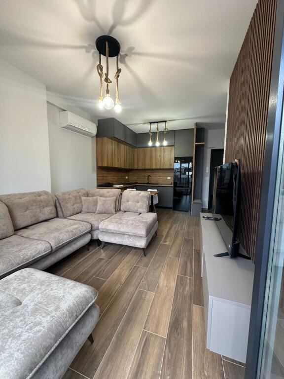 1+1,luxury furnished,near the red school.price 650 thousand lek
