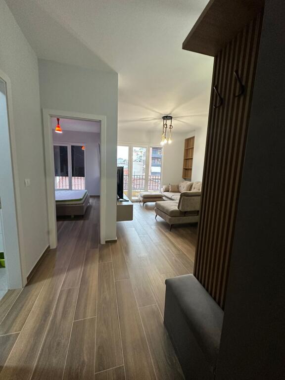 1+1,luxury furnished,near the red school.price 650 thousand lek