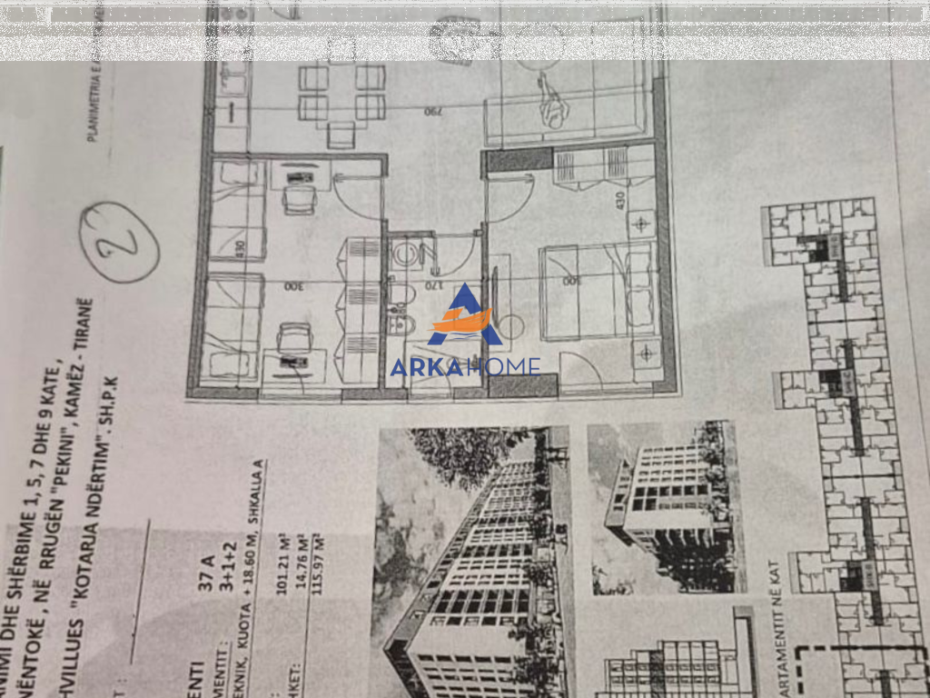 FOR SALE APARTMENT 3+1 "PEKINI STREET, KAMEZ" 93,000 EURO