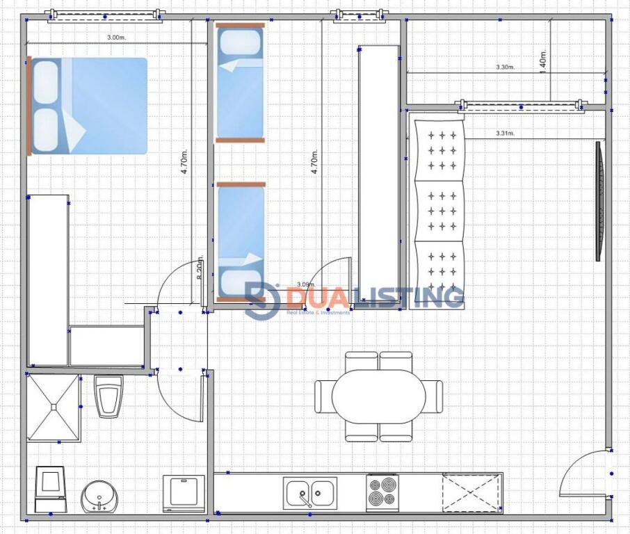 Appartamento 2+1 in vendita nella Residenza “Park Houses”, Mjull Bathore (vicino a TEG)