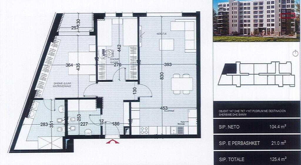 VENDESI APPARTAMENTO 2+1 PASKUQAN 138.000 EURO