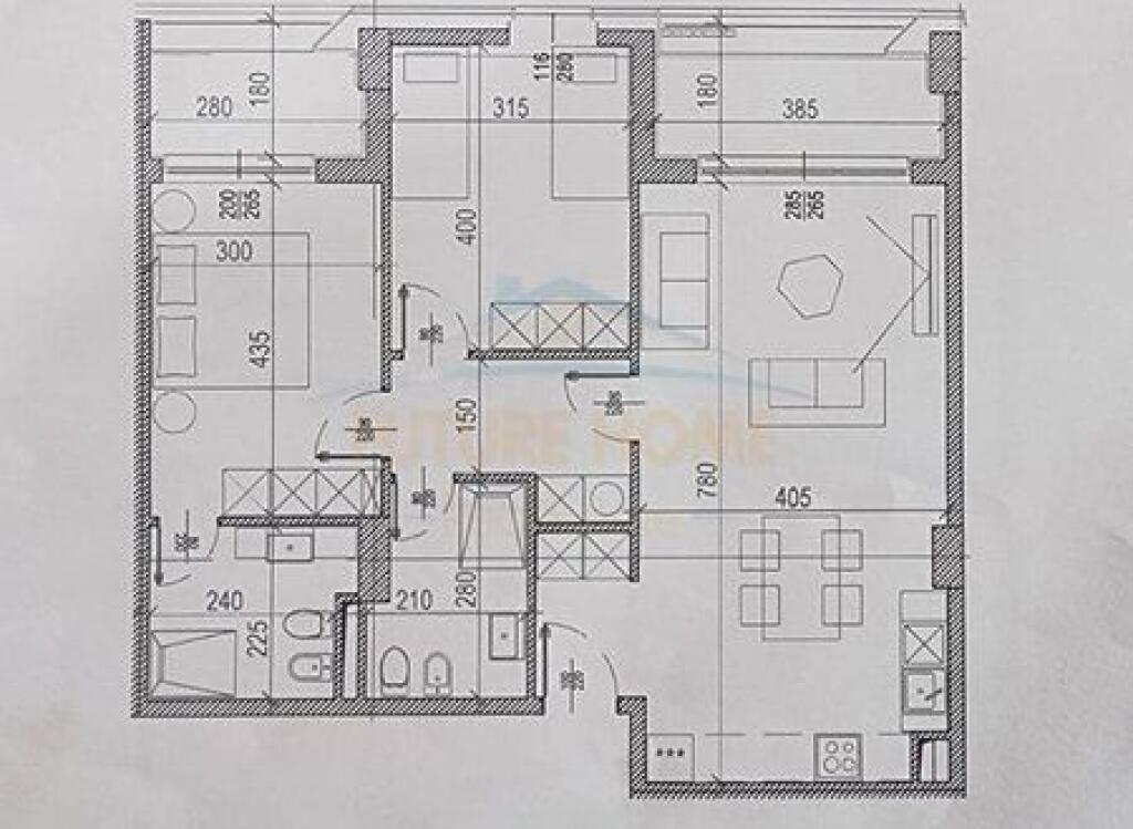 For sale, Apartment 2+1+2, '' RiverSide '' Residence, Tirana.