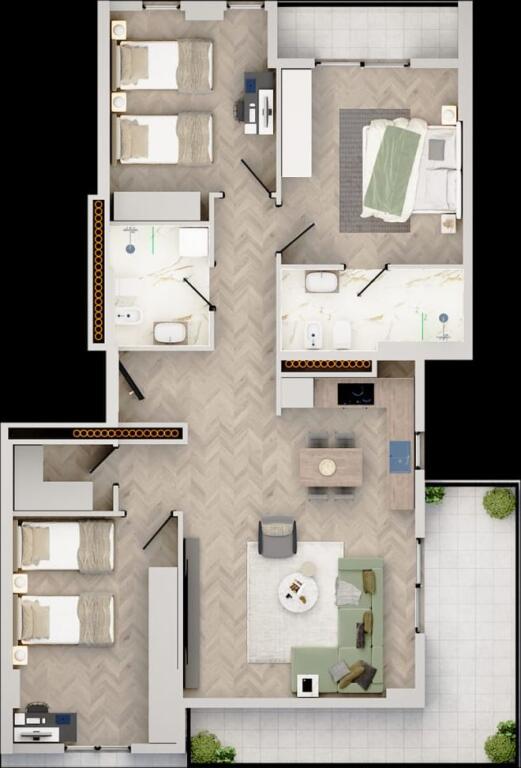 Appartamento 3+1 in vendita a Univers City con prezzo speciale di 1050 euro/m².
