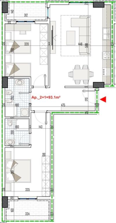✨Appartamento 2+1+2 in vendita | 📍Apollo Residence, Paskuqan