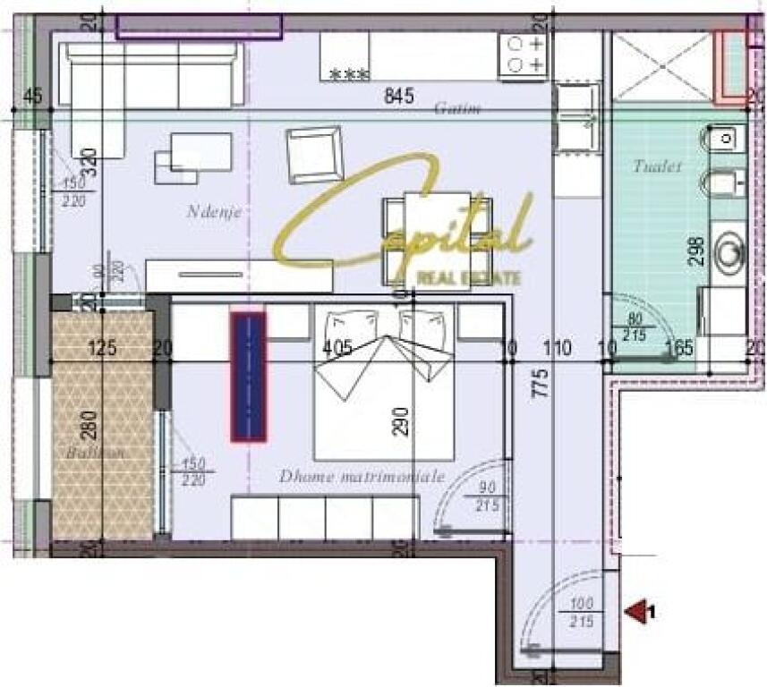 FOR SALE APARTMENT 1+1 TIRANA ENTRY 3 82,000 EURO
