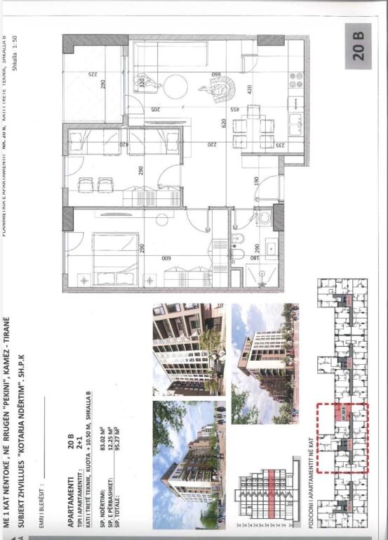 Apartments for sale in Kamëz – Complex “Venatino”, Pekinë Street
