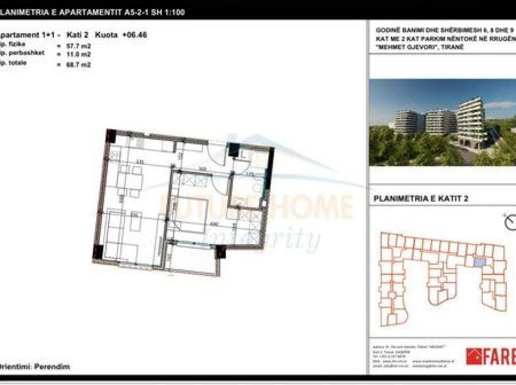 Shitet, Apartament 1+1, Paskuqan, Tiranë.