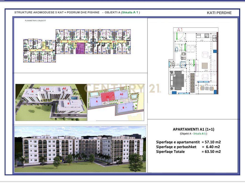 1100 EURO M2 !!!!! APARTMENT 1+1 IN ORIENTAL RESIDENCE 2 IN GOLEM !