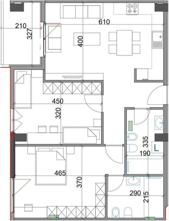 shesim Apartament 2+1+2 ne Kompleksin Aura ne Rruga Dritan Hoxha