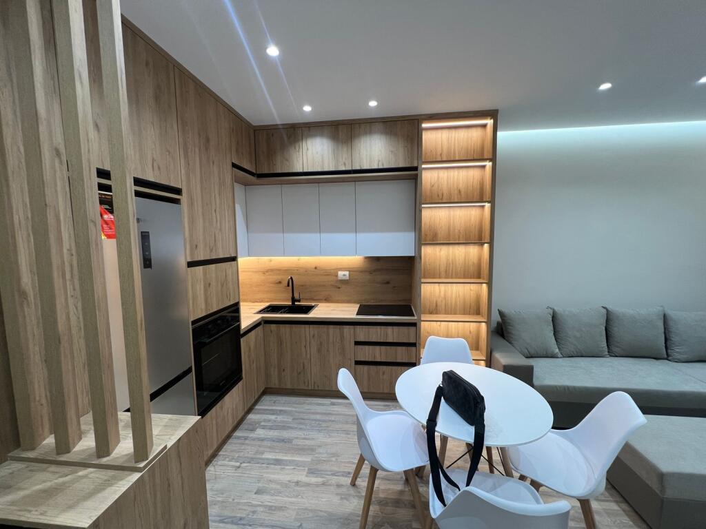 For rent newly furnished apartment 1+1, 5 May Street (Building from year 2025) Price: 500 thousand lek