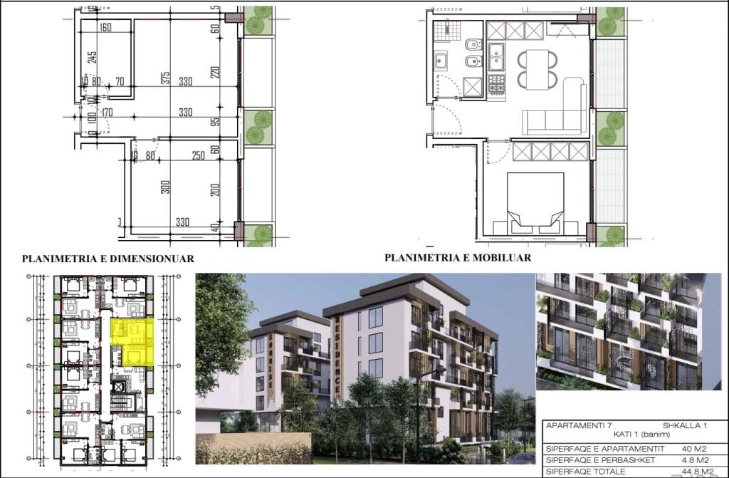 FOR SALE APARTMENTS 1+1 MALI I ROBIT, DURRES 1250 EURO m2