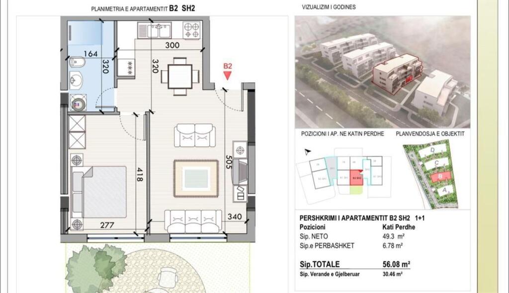 SHITEN 2 APARTAMENTE 1+1 TEG 266.000 EURO