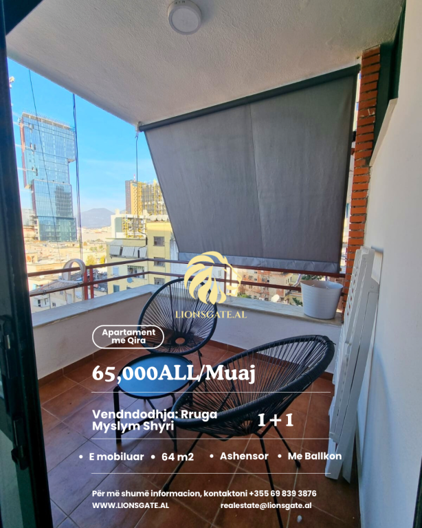 🏡 APPARTAMENTO IN AFFITTO – VIA MYSLYM SHYRI