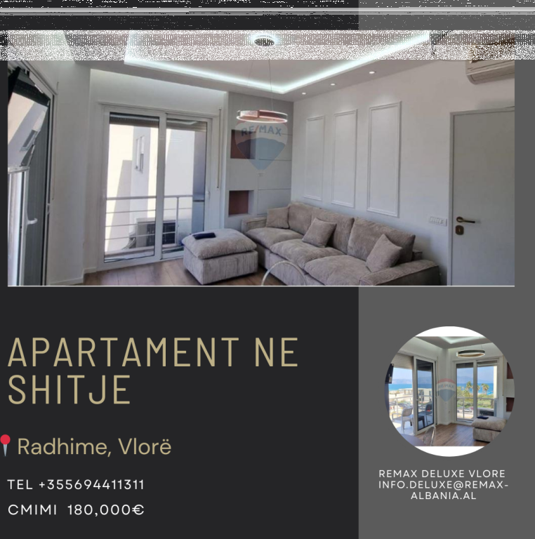 1+1 APARTMENT WITH SEA VIEW IN RRADHIMË, VLORË