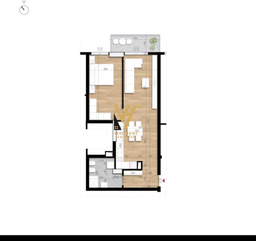 FOR SALE APARTMENT 1+1 RESIDENZA TURDIU FUSHA E AVIACIONIT 128,000 EURO