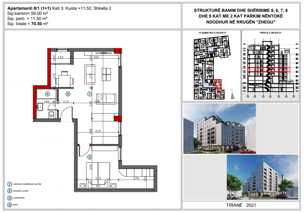 Opportunity Apartment 1+1 for sale in Ali Dem (Advanced Construction Phase / Total Liquidation)

